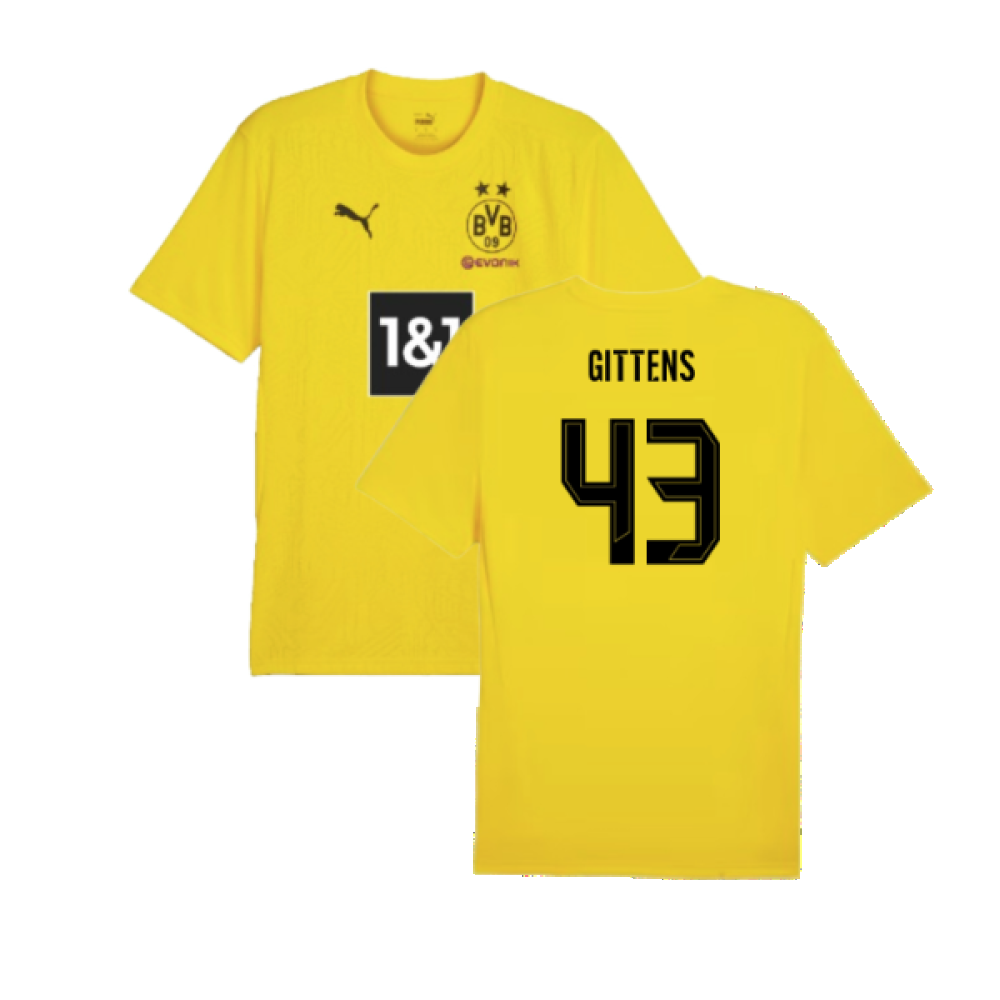 2024-2025 Borussia Dortmund Training Shirt (Yellow) (Gittens 43)