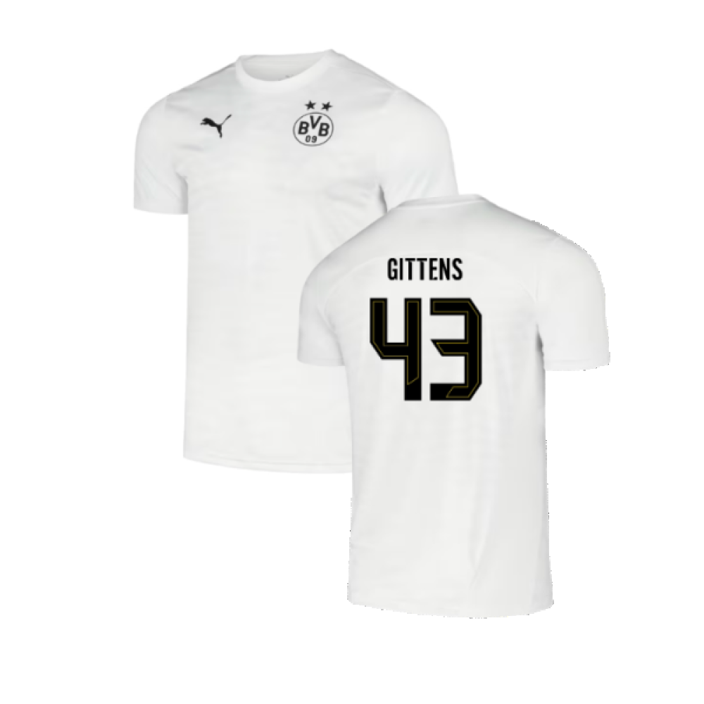 2024-2025 Borussia Dortmund Pre-Match Shirt (White) (Gittens 43)