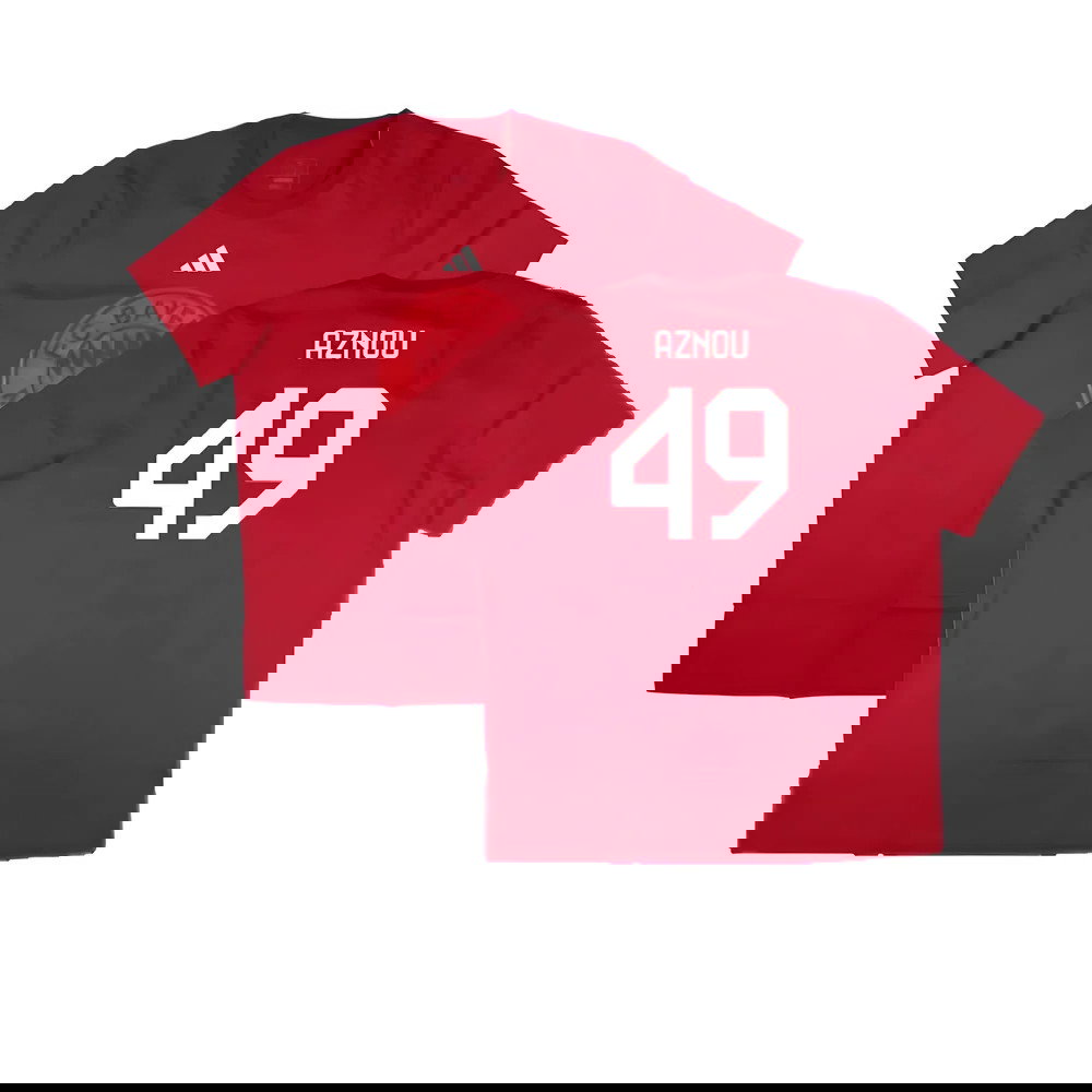 2024-2025 Bayern Munich DNA Graphic Tee (Red) (Aznou 49)