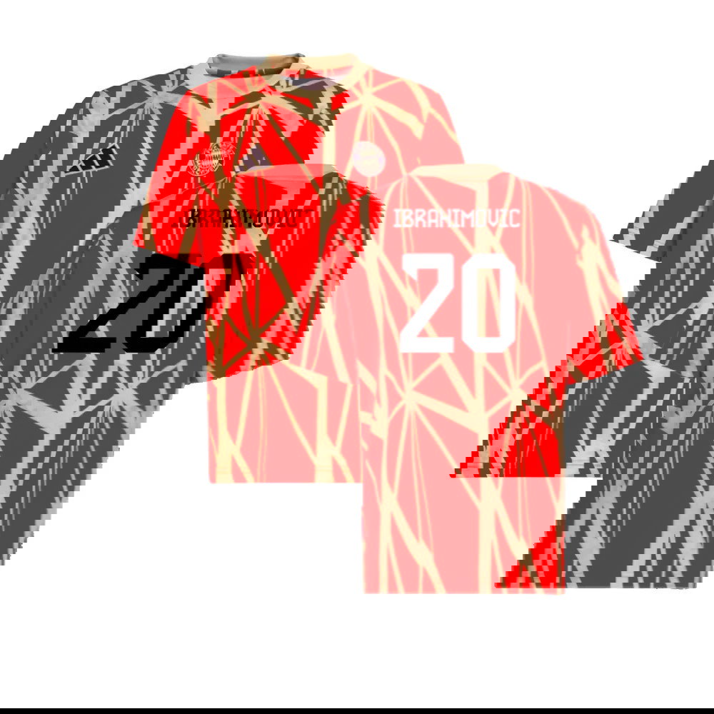 2024-2025 Bayern Munich Pre-Match Shirt (Red) (Ibrahimovic 20)