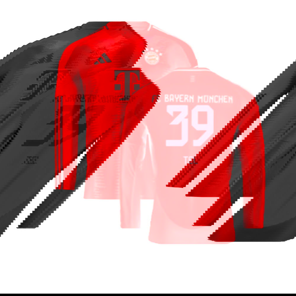 2024-2025 Bayern Munich Long Sleeve Home Shirt (Tel 39)