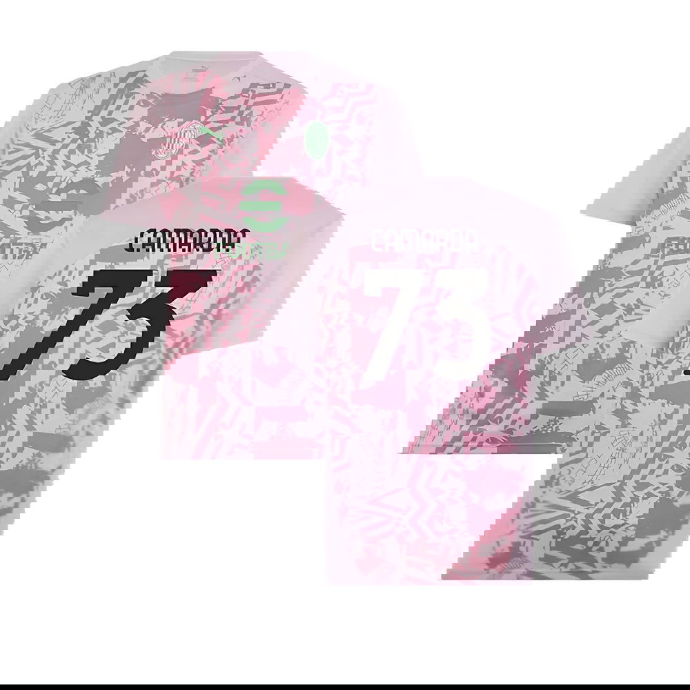 2024-2025 AC Milan Pre-Match Shirt (Grape) (Camarda 73)