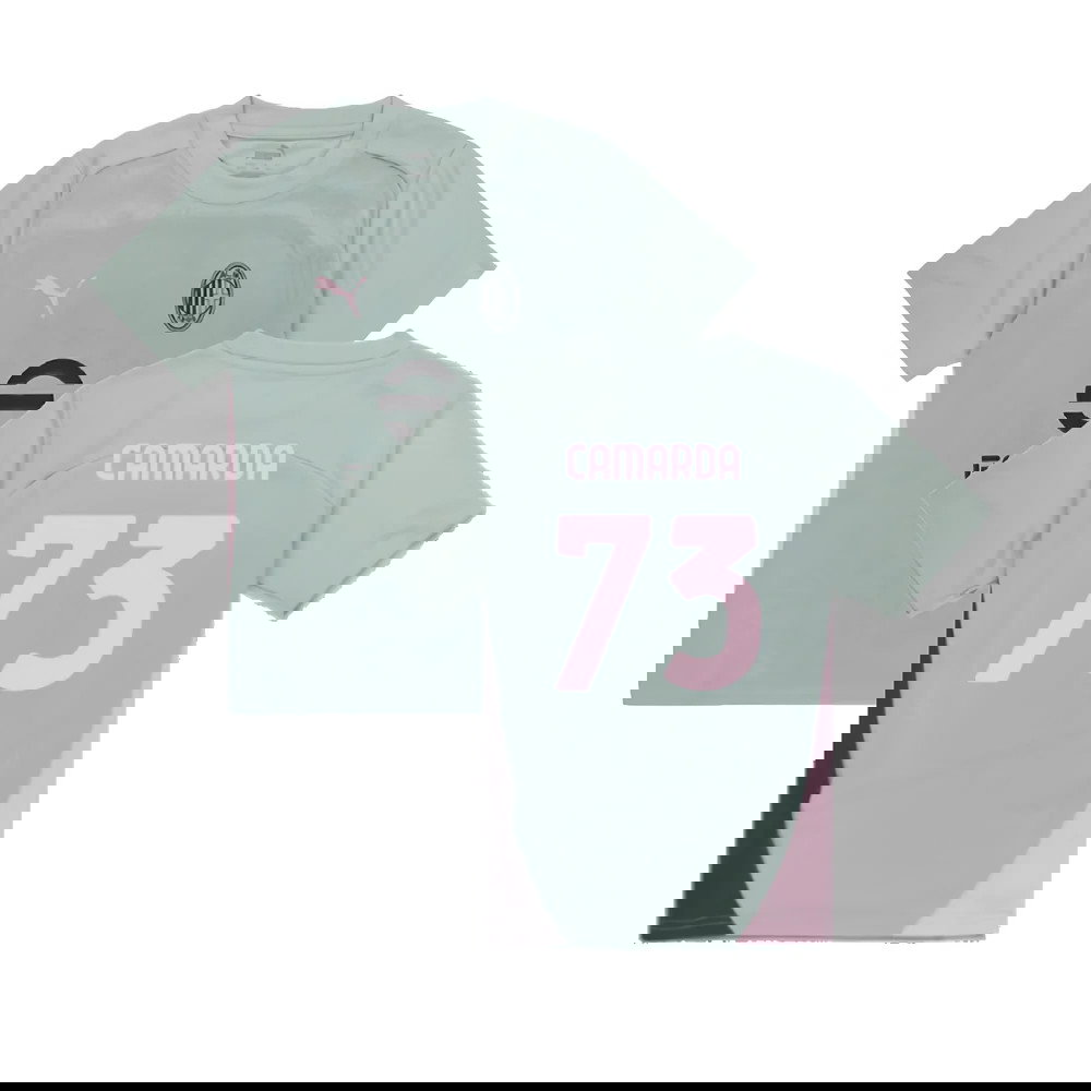 2024-2025 AC Milan Training Shirt (Green Fog) - Kids (Camarda 73)