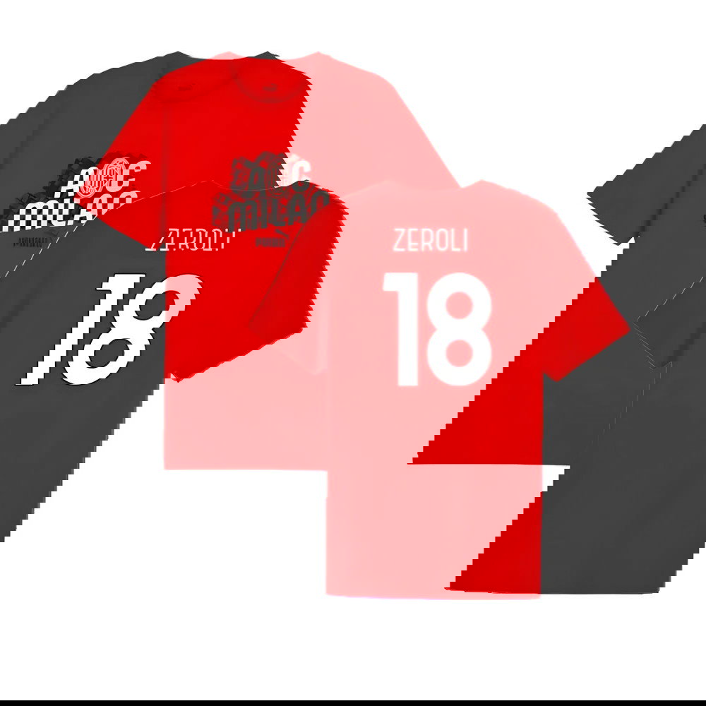 2024-2025 AC Milan ftblCulture Tee (Red) (Zeroli 18)