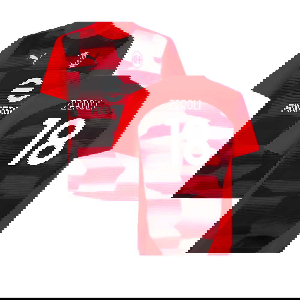 2024-2025 AC Milan Prematch SS Shirt (Red) (Zeroli 18)