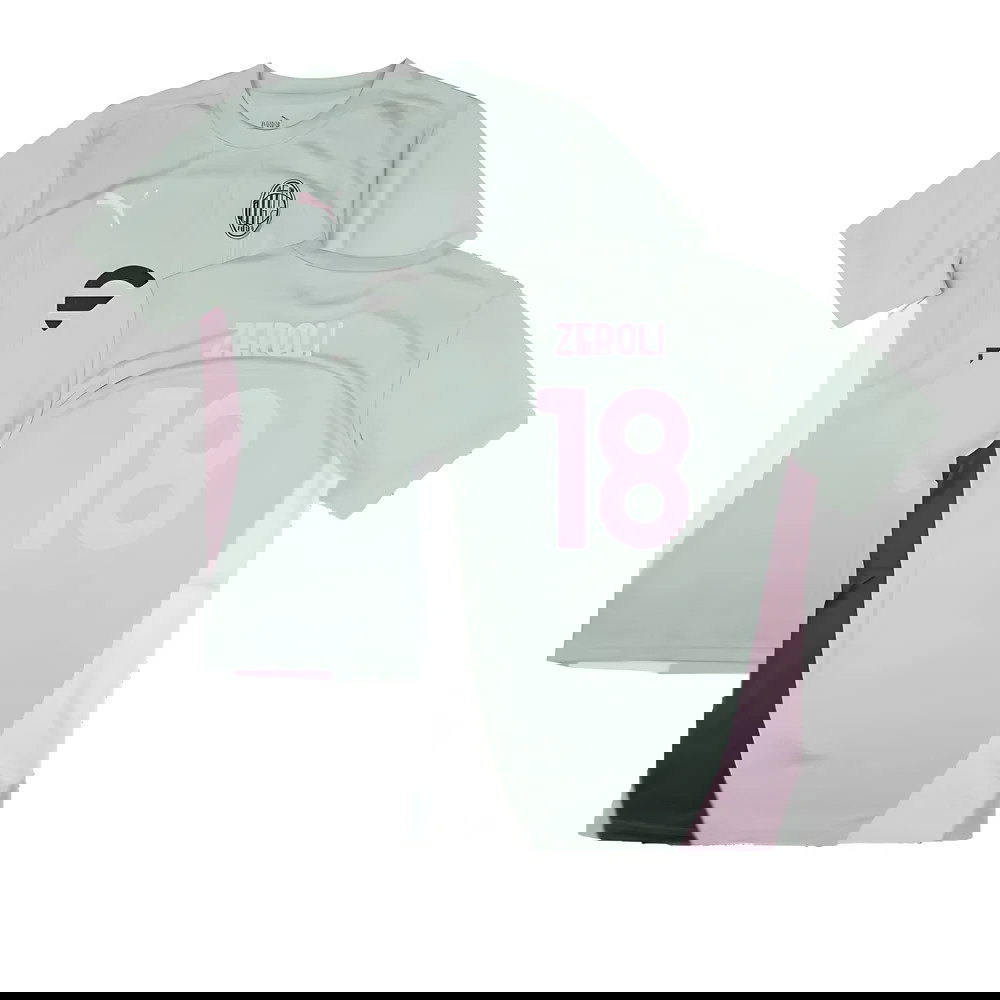 2024-2025 AC Milan Training Shirt (Green Fog) (Zeroli 18)