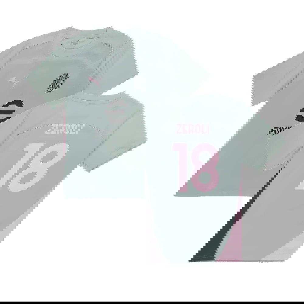 2024-2025 AC Milan Training Shirt (Green Fog) - Kids (Zeroli 18)