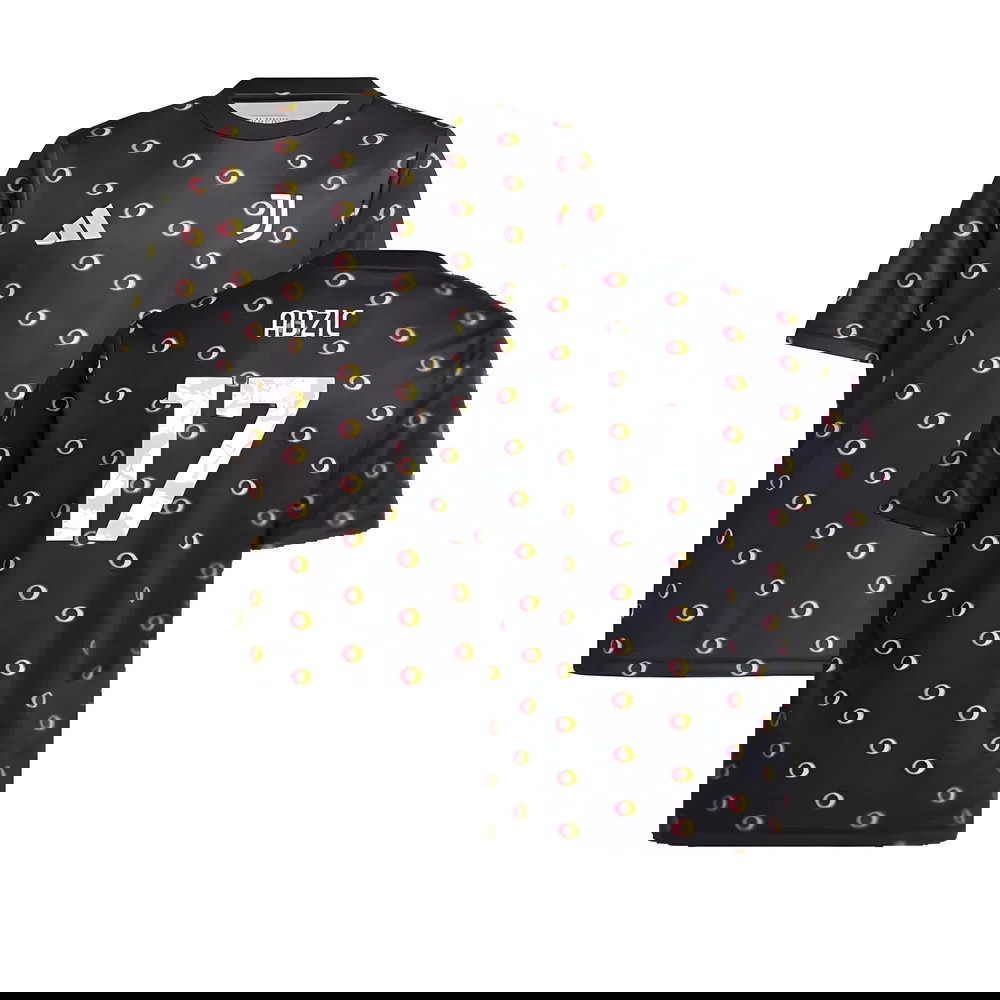 2024-2025 Juventus Pre-Match Shirt (Black) - Kids (Adzic 17)
