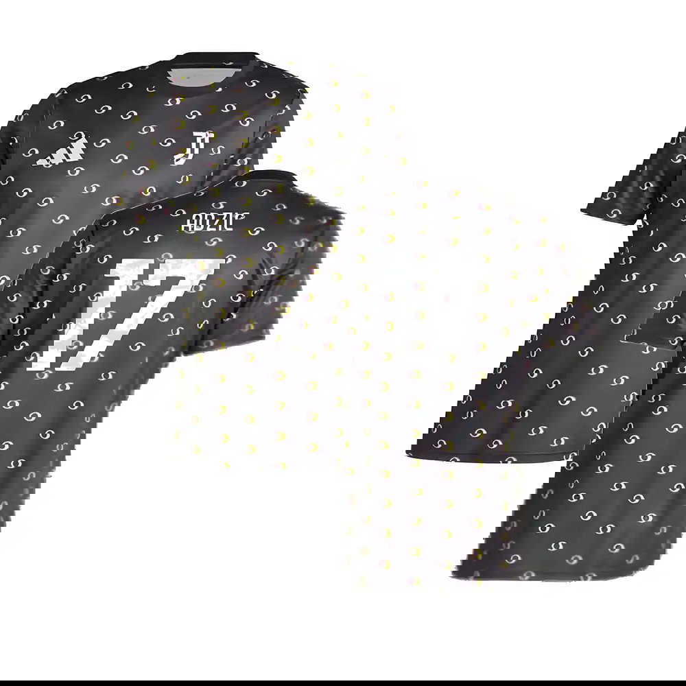 2024-2025 Juventus Pre-Match Shirt (Black) (Adzic 17)