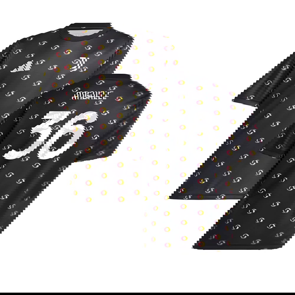 2024-2025 Juventus Pre-Match Shirt (Black) - Kids (Anghele 36)