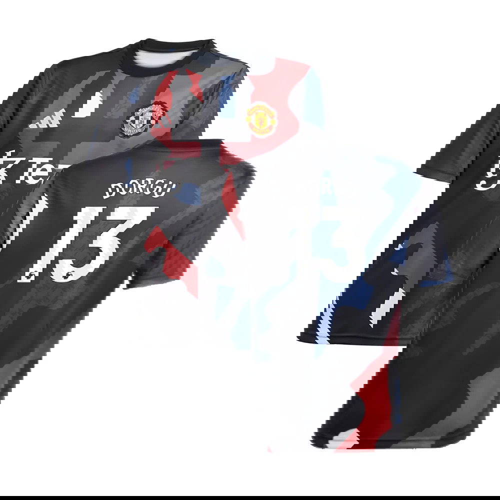 2024-2025 Man Utd Pre-Match Jersey (Black) - Kids (Dorgu 13)