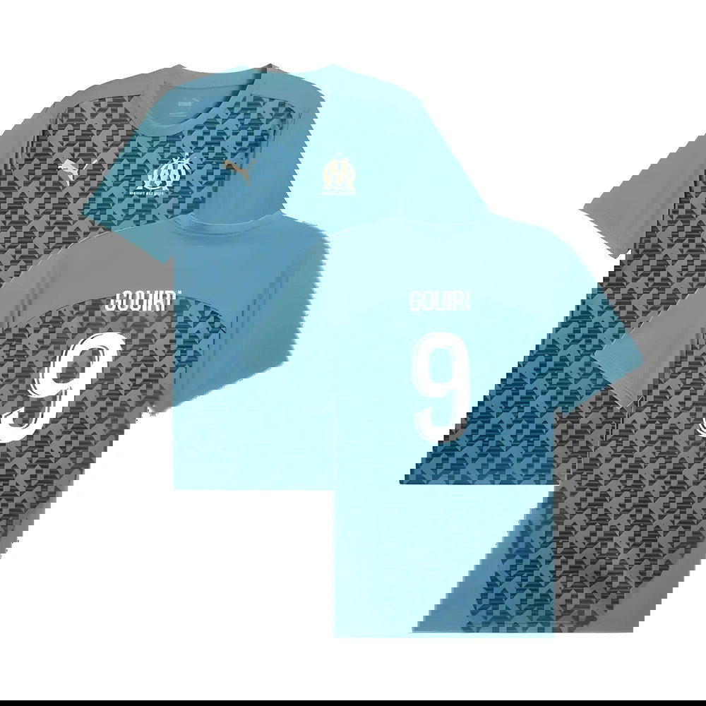 2024-2025 Marseille Pre-Match Shirt (Bold Blue) (Gouiri 9)