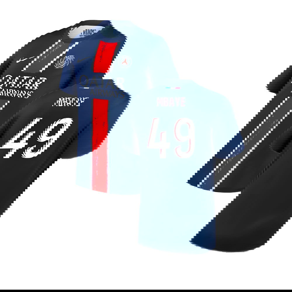 2024-2025 PSG Paris Saint Germain Home Shirt (Mbaye 49)