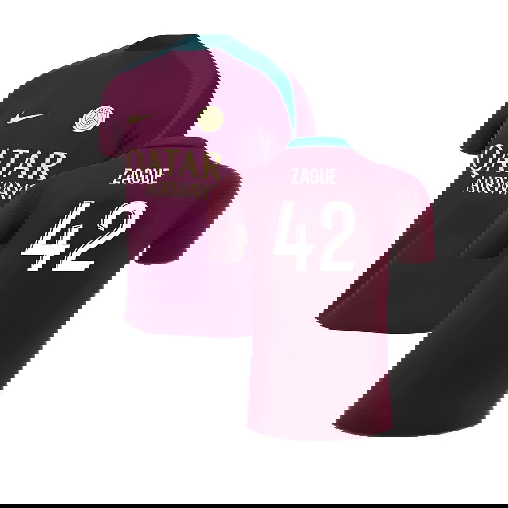 2024-2025 PSG Strike Dri-Fit Training Shirt (Bordeaux) - Kids (Zague 42)