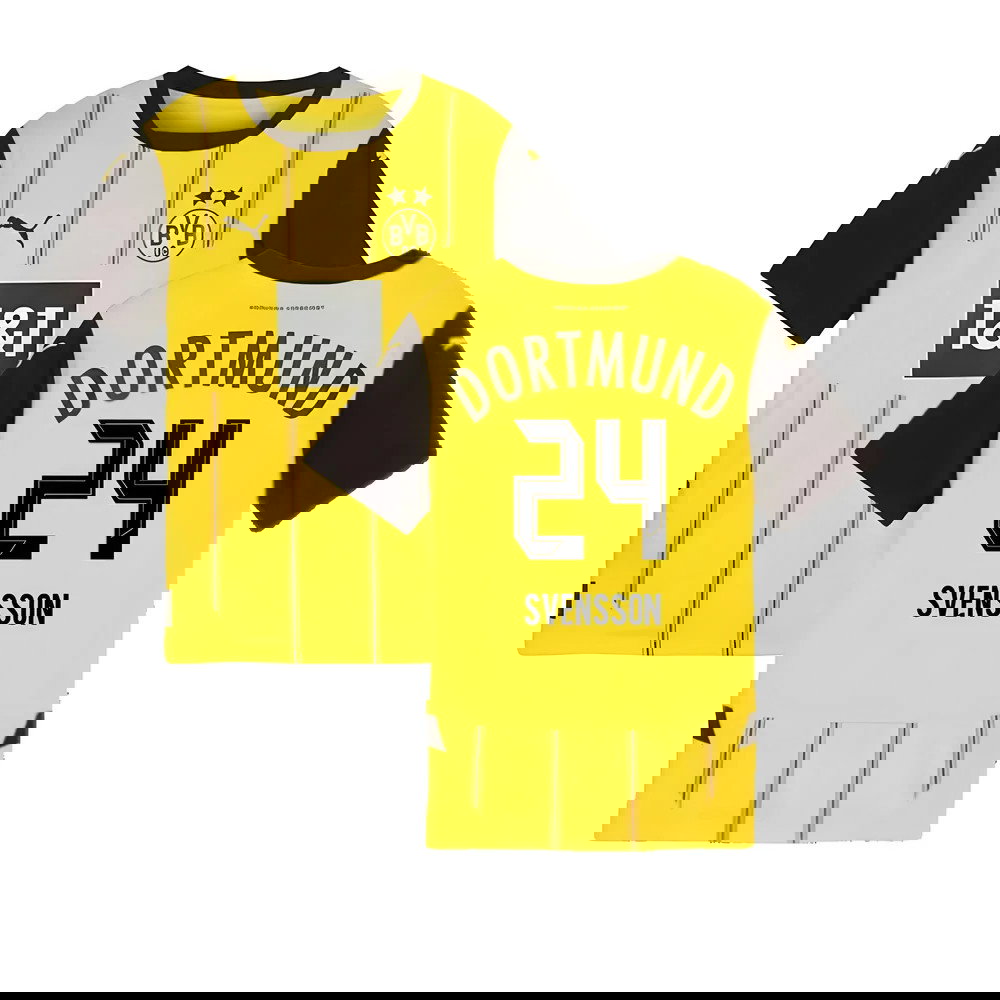 2024-2025 Borussia Dortmund Home Shirt (Kids) (Svensson 24)