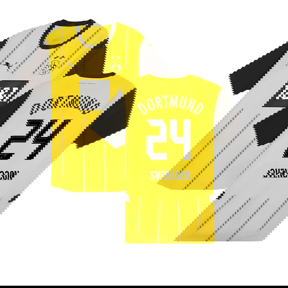 2024-2025 Borussia Dortmund Authentic Home Shirt (Svensson 24)