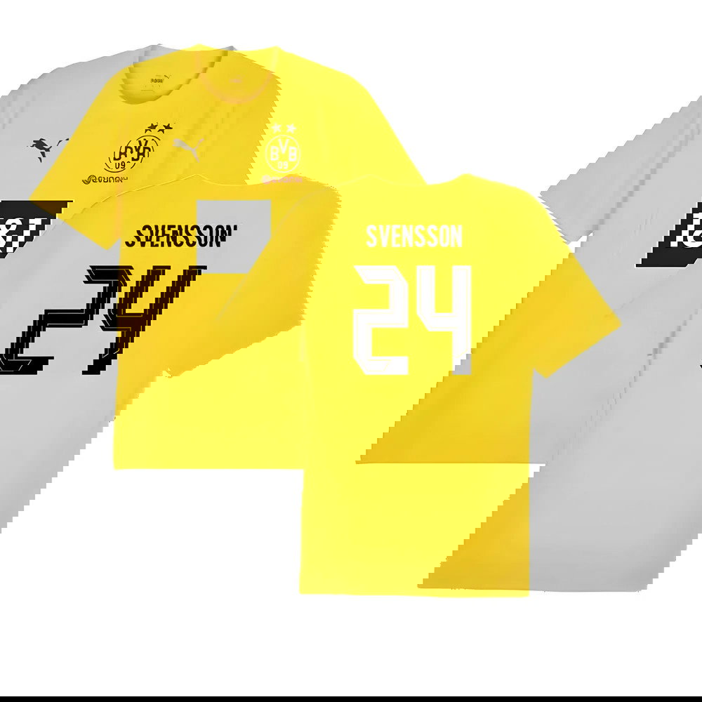 2024-2025 Borussia Dortmund Training Shirt (Yellow) (Svensson 24)