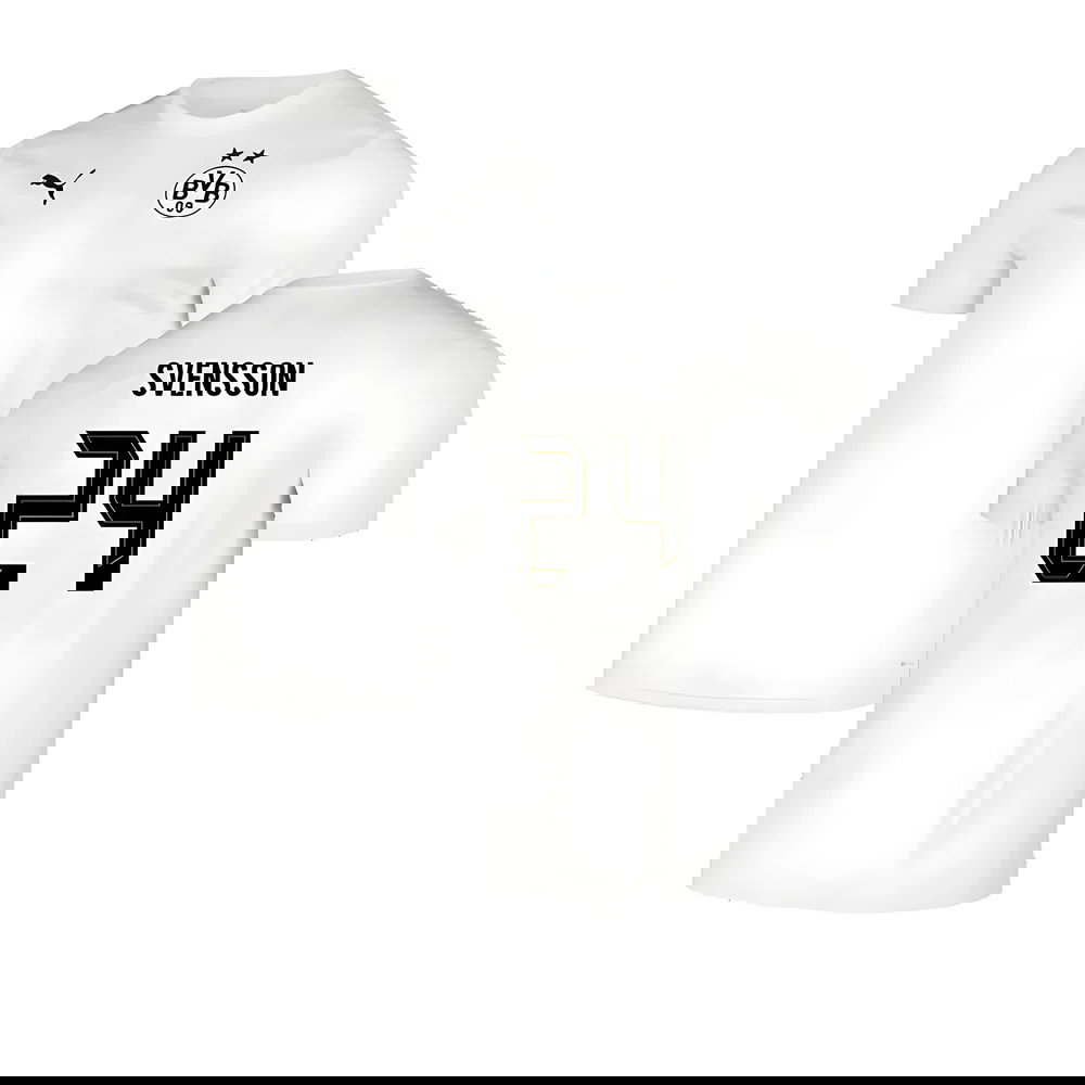 2024-2025 Borussia Dortmund Pre-Match Shirt (White) (Svensson 24)