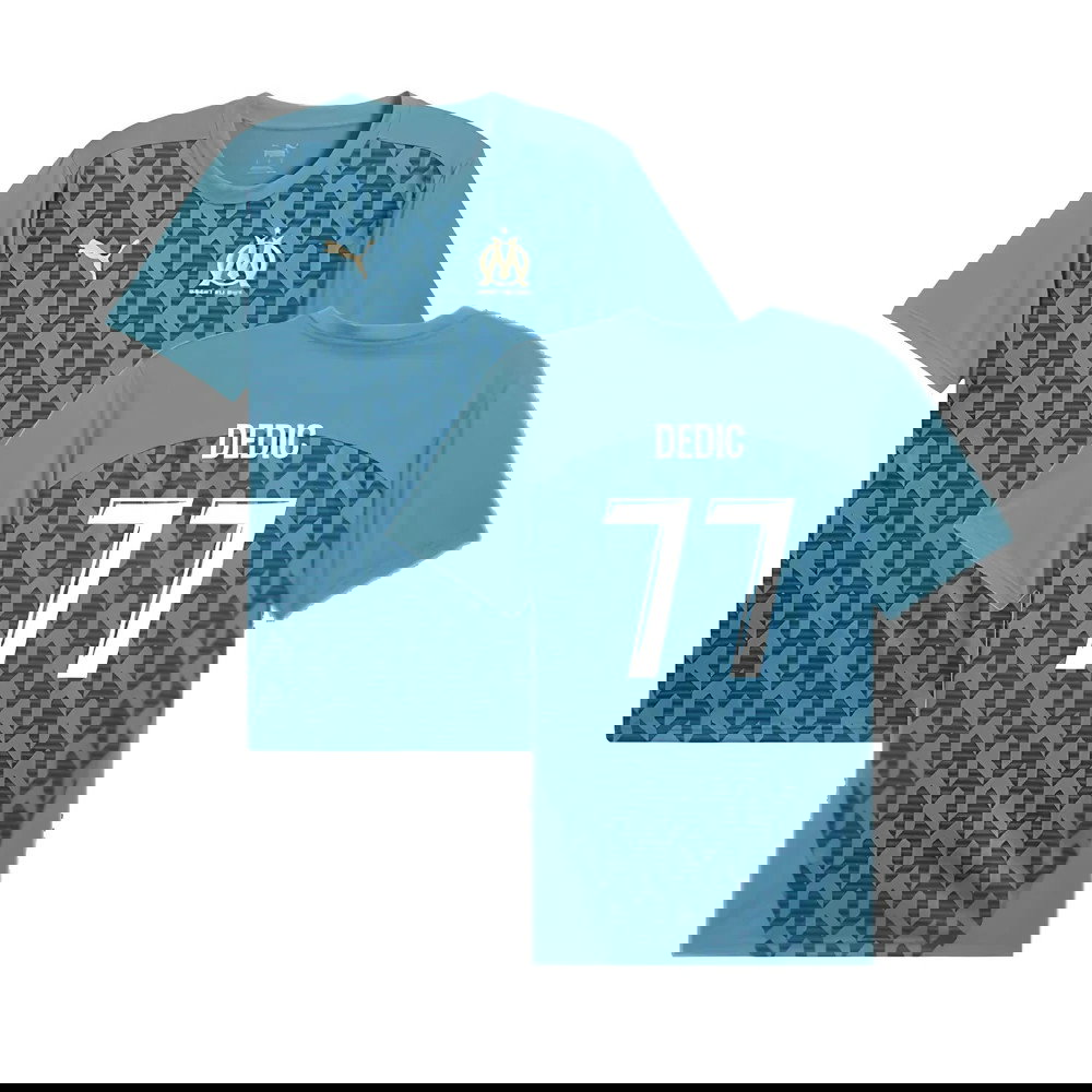 2024-2025 Marseille Pre-Match Shirt (Bold Blue) (Dedic 77)