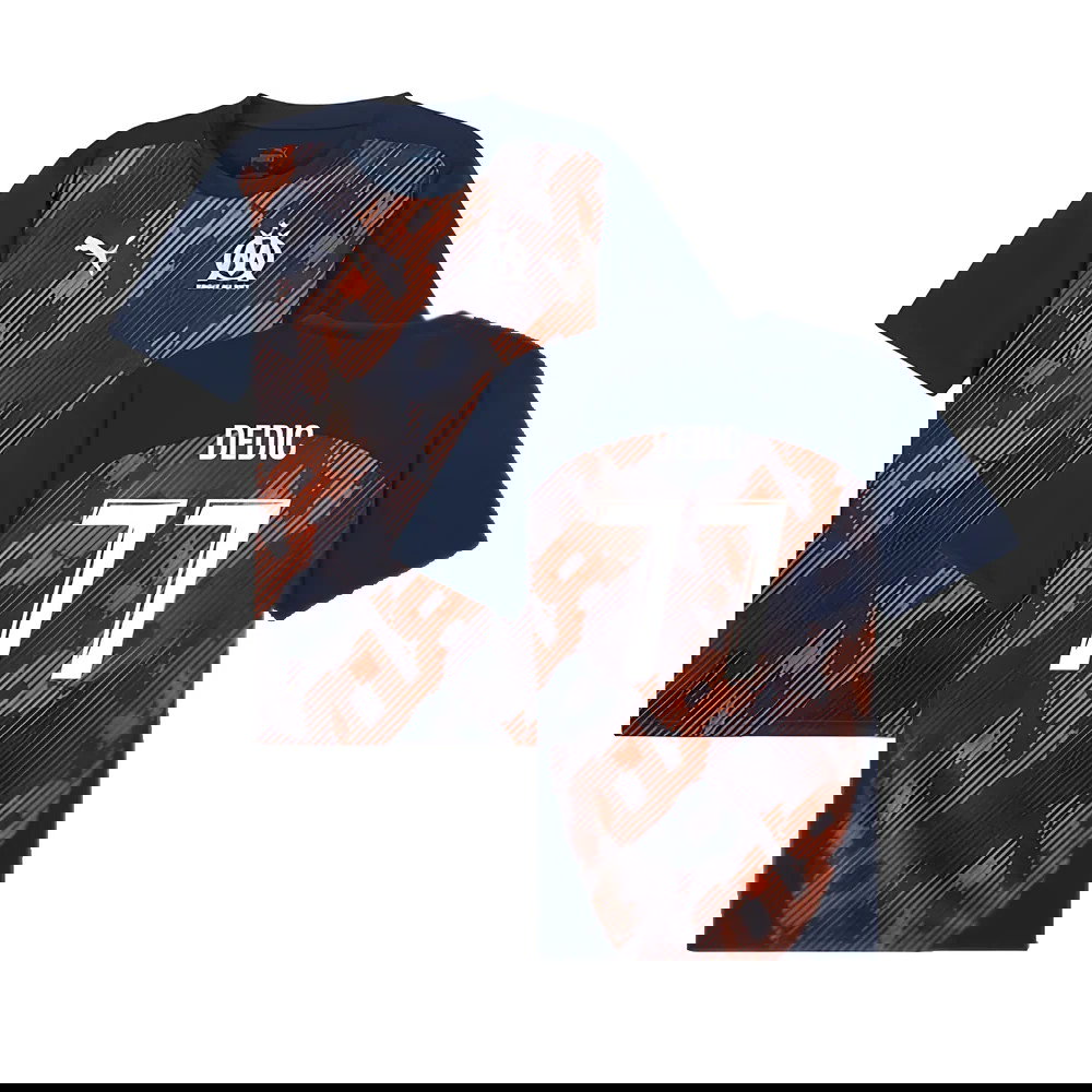 2024-2025 Marseille Pre-Match Shirt (Club Navy) (Dedic 77)