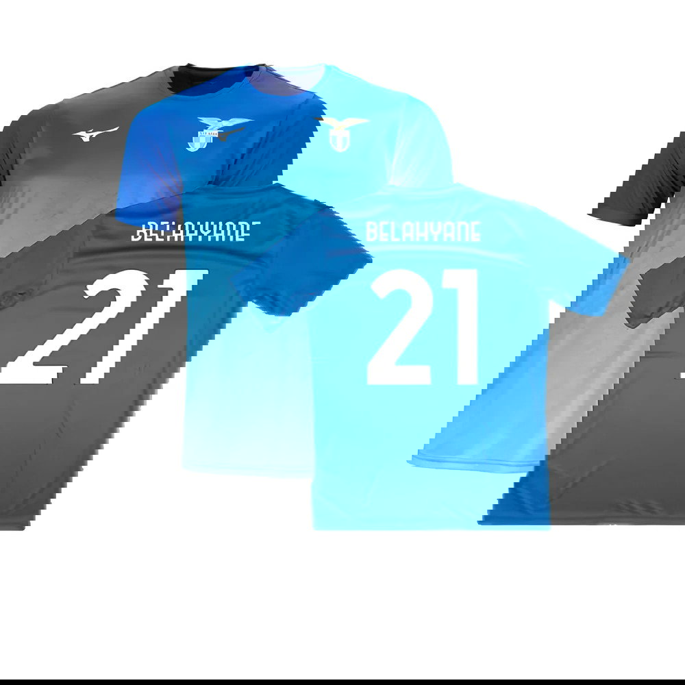 2024-2025 Lazio Graphic Training Shirt (Royal) (Belahyane 21)
