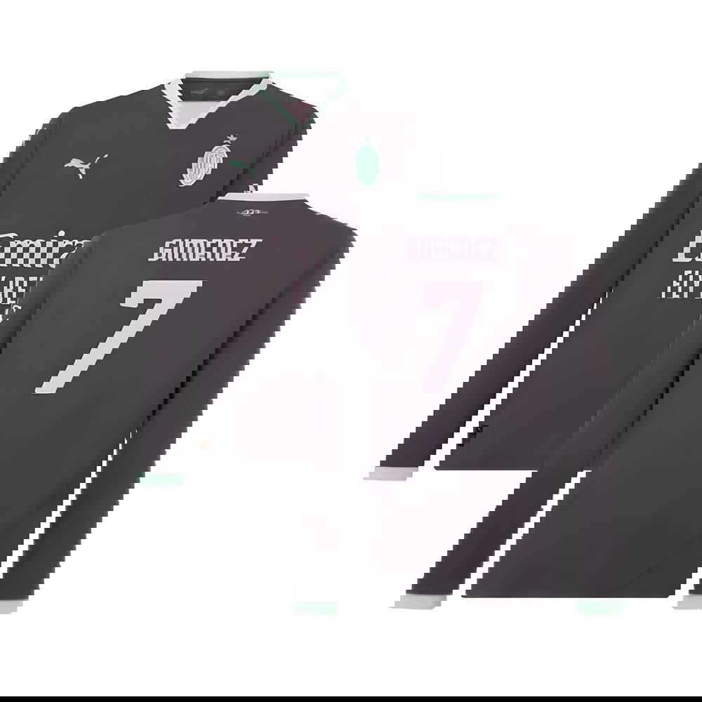 2024-2025 AC Milan Third Long Sleeve Shirt (Gimenez 7)