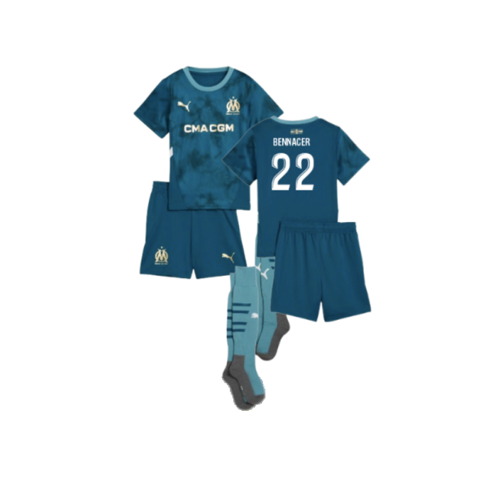 2024-2025 Marseille Away Mini Kit (Bennacer 22)