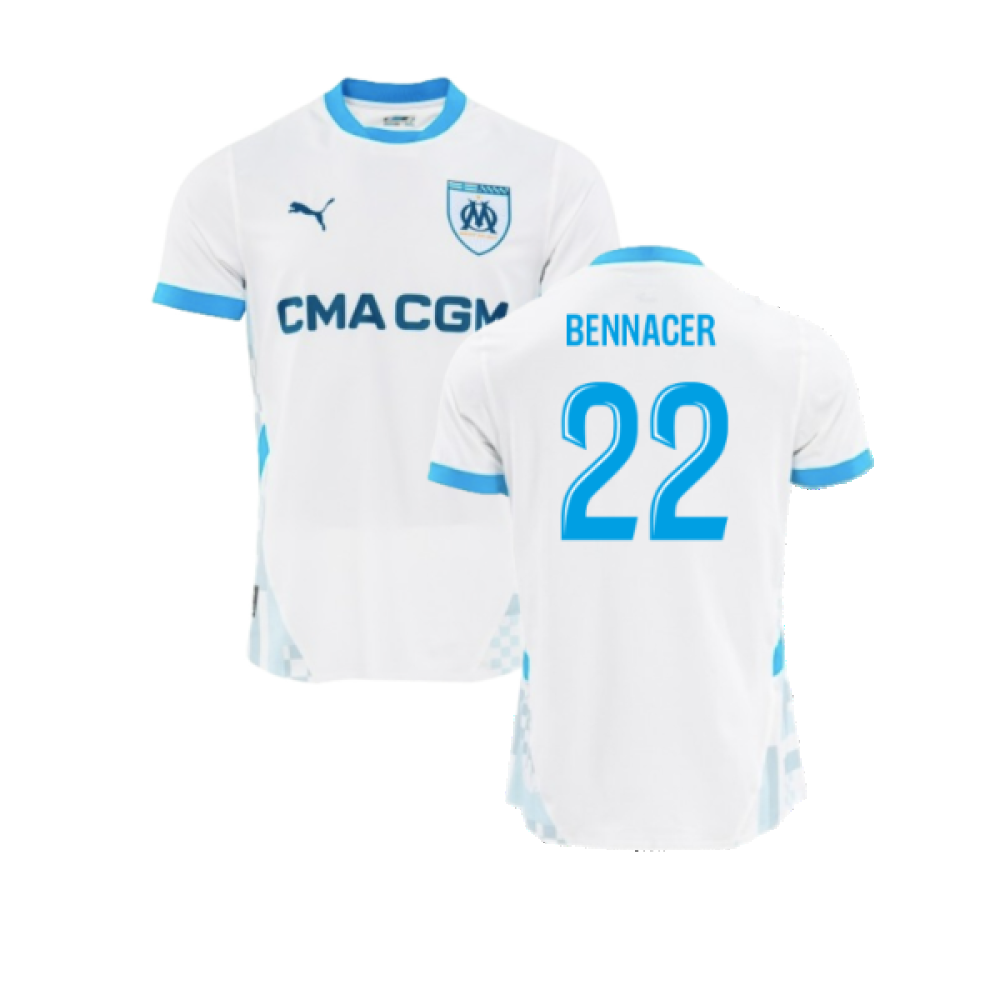 2024-2025 Marseille Home Authentic Shirt (Bennacer 22)