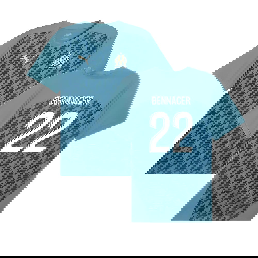 2024-2025 Marseille Pre-Match Shirt (Bold Blue) (Bennacer 22)