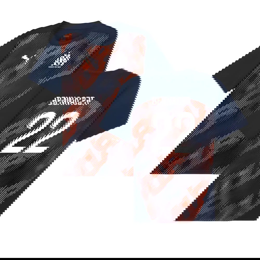 2024-2025 Marseille Pre-Match Shirt (Club Navy) (Bennacer 22)