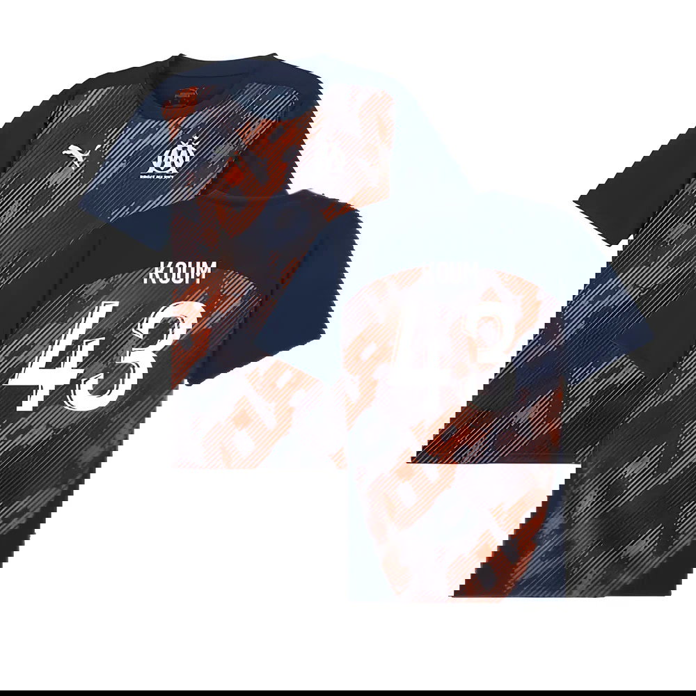 2024-2025 Marseille Pre-Match Shirt (Club Navy) (Koum 43)