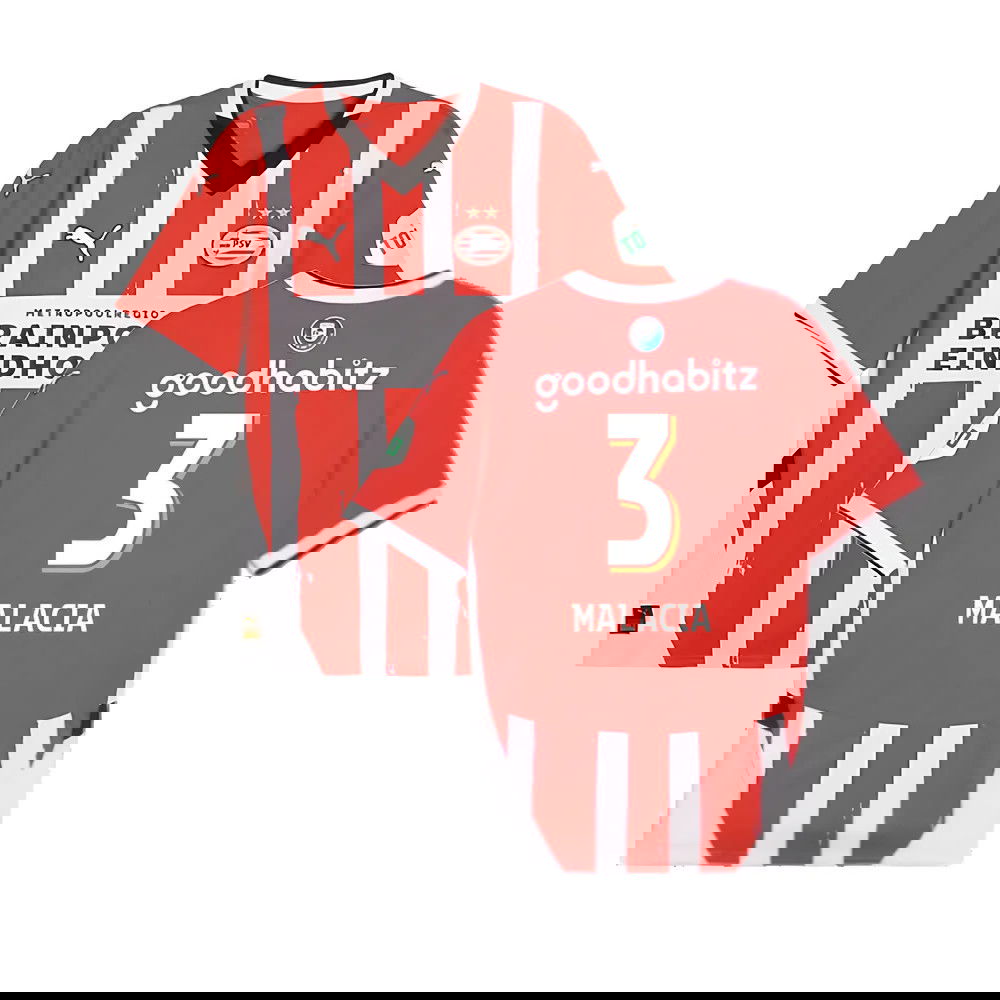 2024-2025 PSV Eindhoven Home Shirt (Malacia 3)