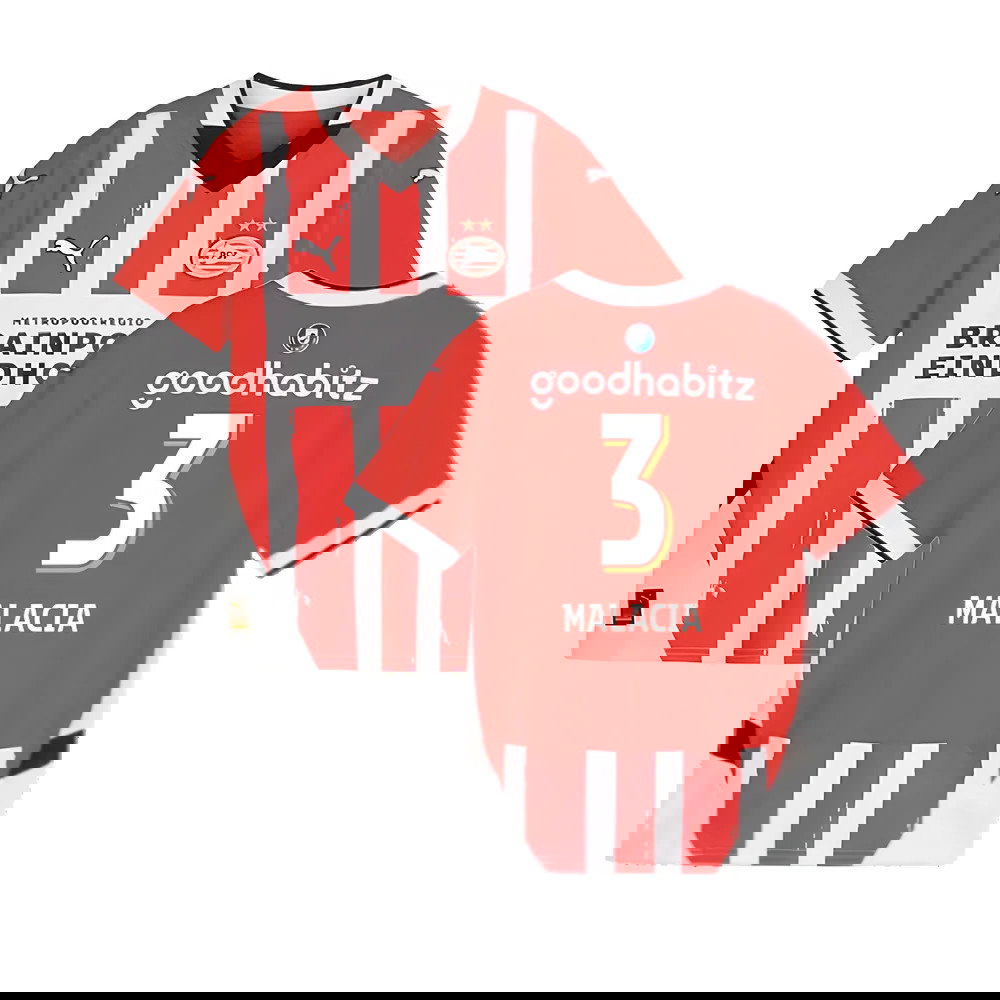 2024-2025 PSV Eindhoven Home Shirt (Kids) (Malacia 3)