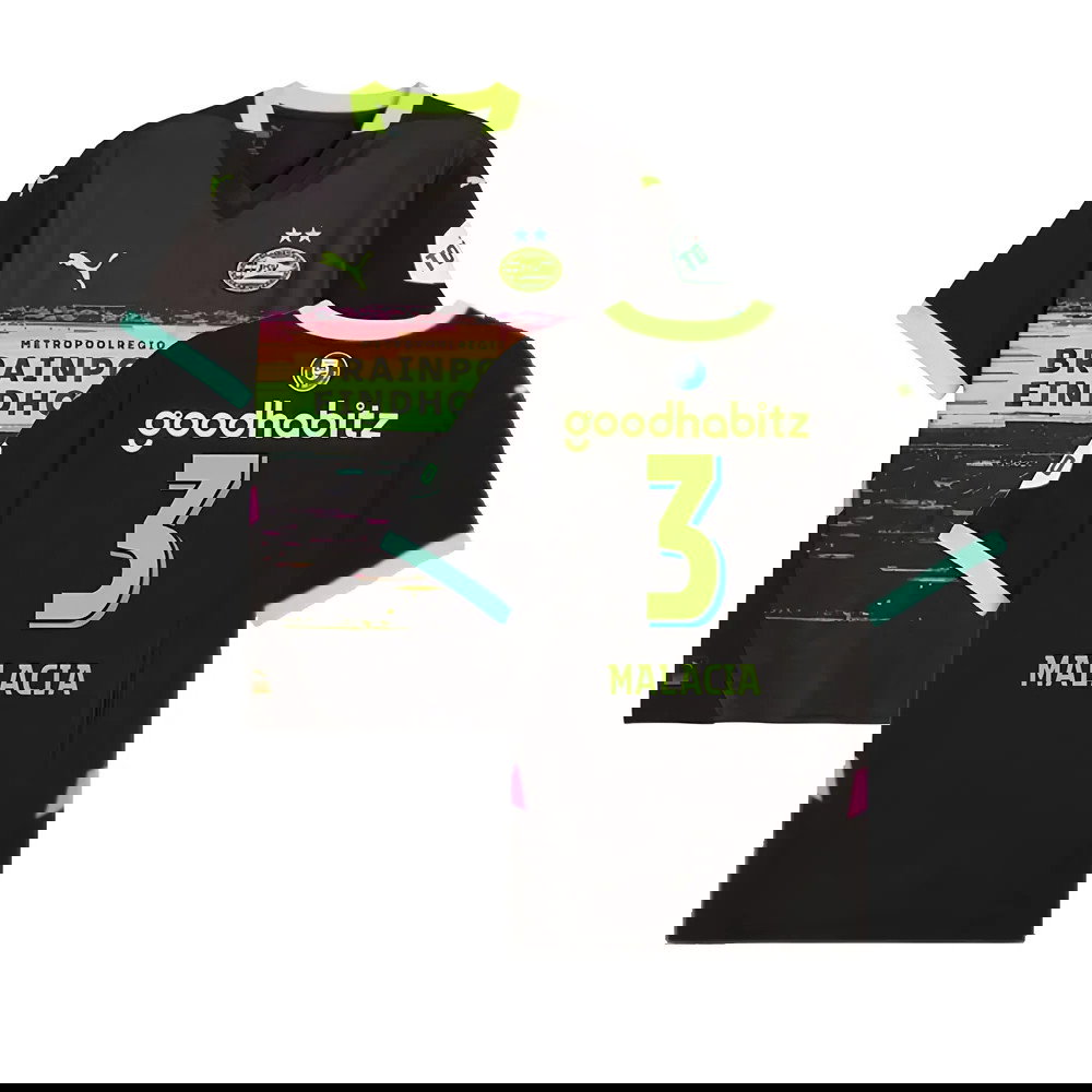 2024-2025 PSV Eindhoven Away Shirt (Malacia 3)