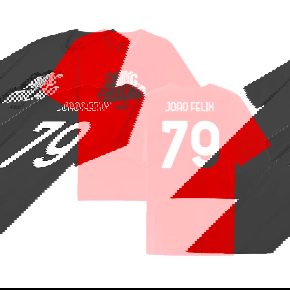 2024-2025 AC Milan ftblCulture Tee (Red) (Joao Felix 79)