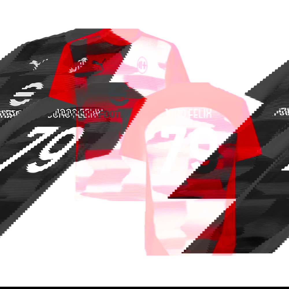 2024-2025 AC Milan Prematch SS Shirt (Red) (Joao Felix 79)