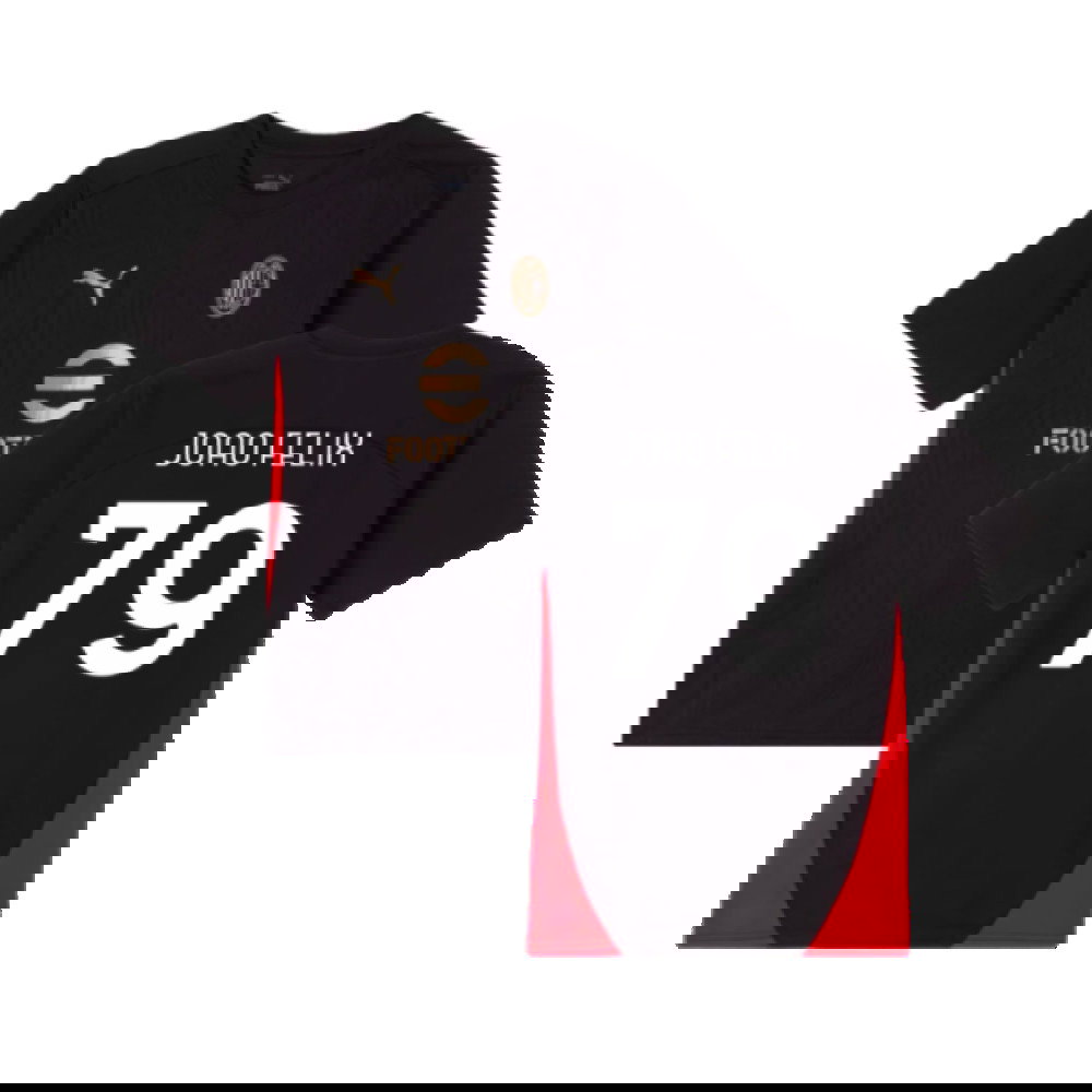 2024-2025 AC Milan Training Shirt (Black) - Kids (Joao Felix 79)