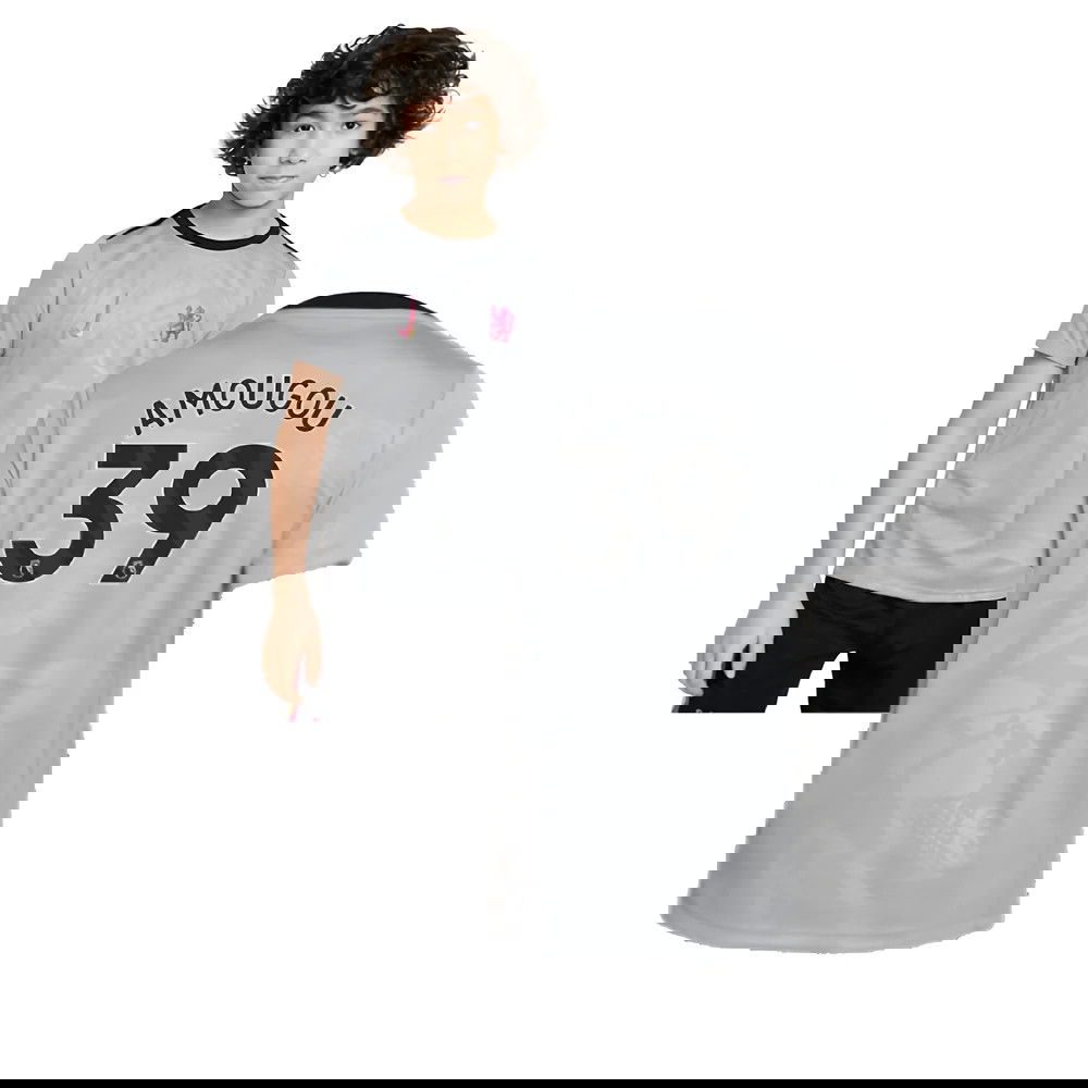 2024-2025 Chelsea Third Academy Pre-Match Shirt (Grey) - Kids (Amougou 39)