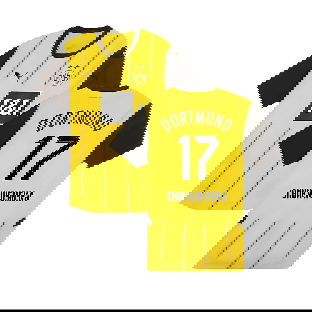 2024-2025 Borussia Dortmund Authentic Home Shirt (Chukwuemeka 17)