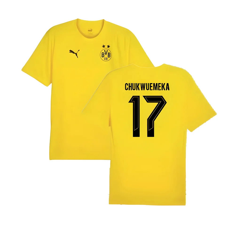 2024-2025 Borussia Dortmund Training Shirt (Yellow) - Kids (Chukwuemeka 17)
