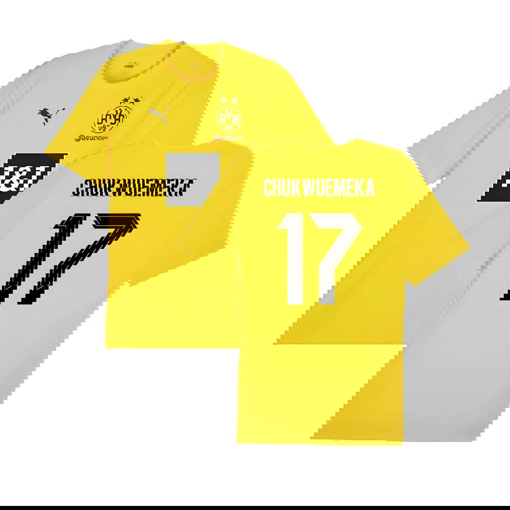 2024-2025 Borussia Dortmund Training Shirt (Yellow) (Chukwuemeka 17)