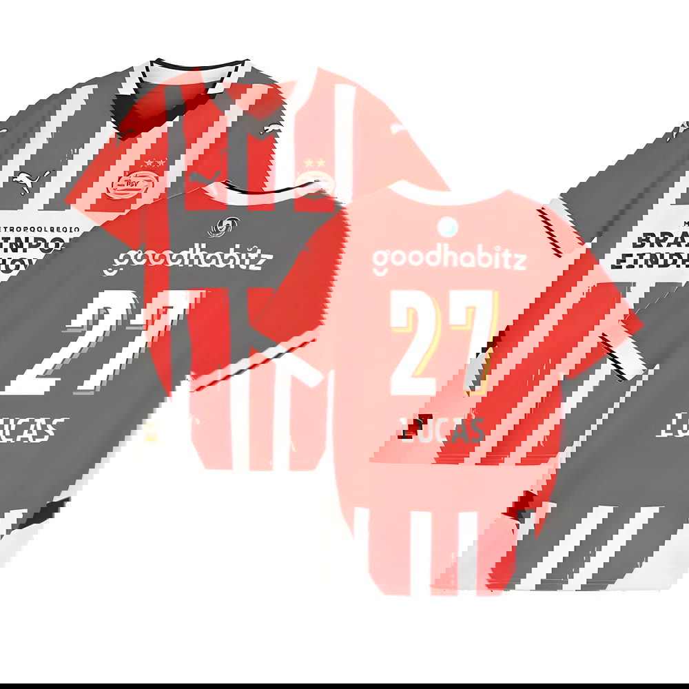 2024-2025 PSV Eindhoven Home Shirt (Kids) (Lucas 27)