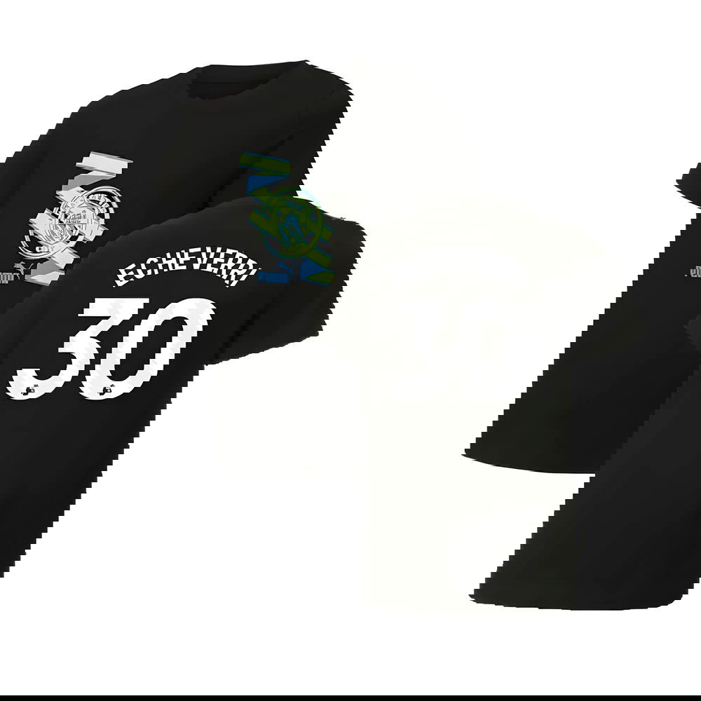 2024-2025 Man City ftblCulture Tee (Black) (Echeverri 30)