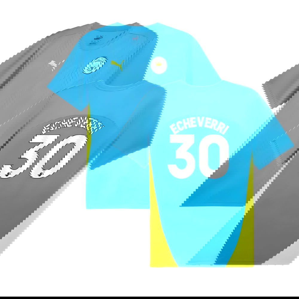 2024-2025 Man City Training Shirt (Magic Blue) (Echeverri 30)