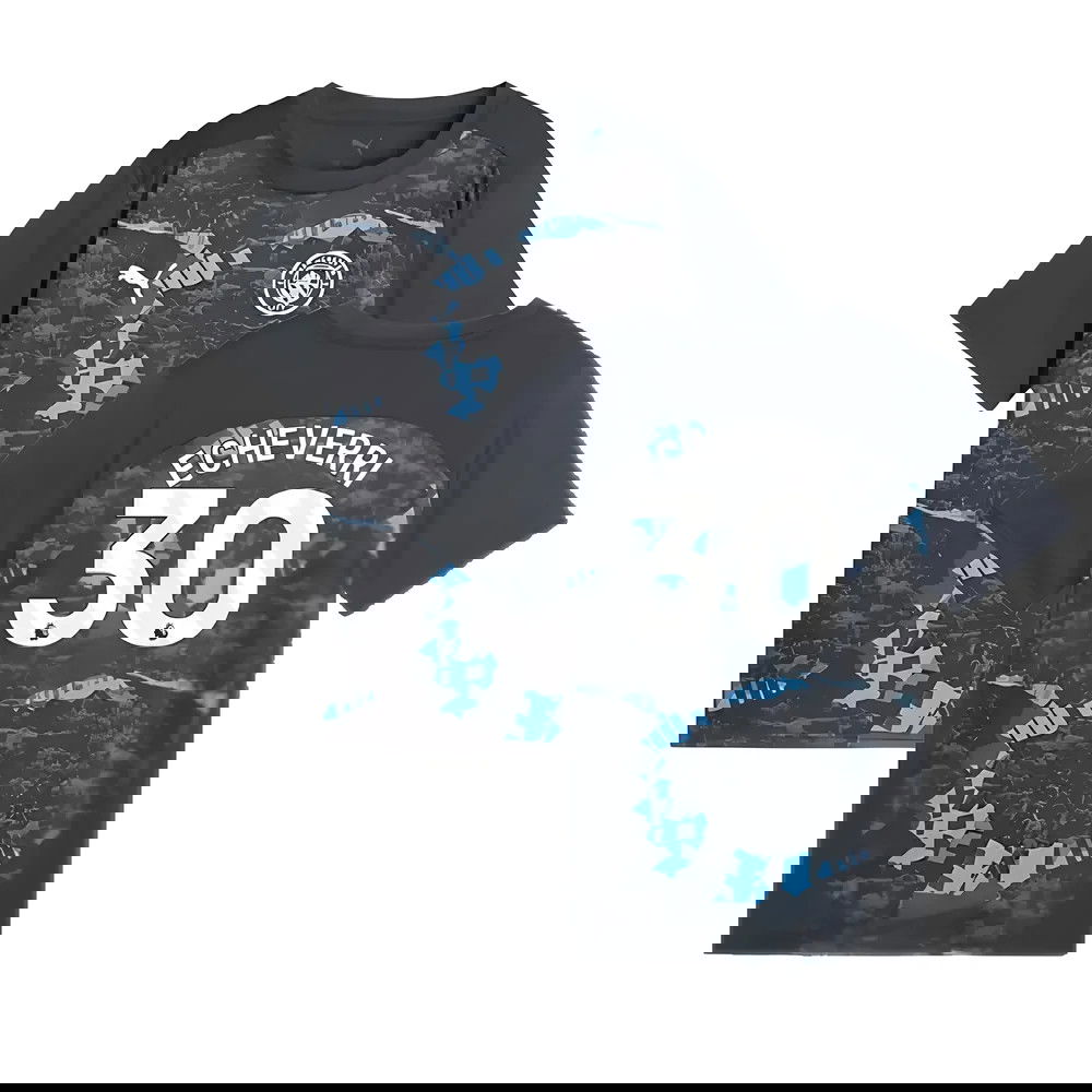 2024-2025 Man City Prematch SS Jersey (Strong Gray) - Kids (Echeverri 30)