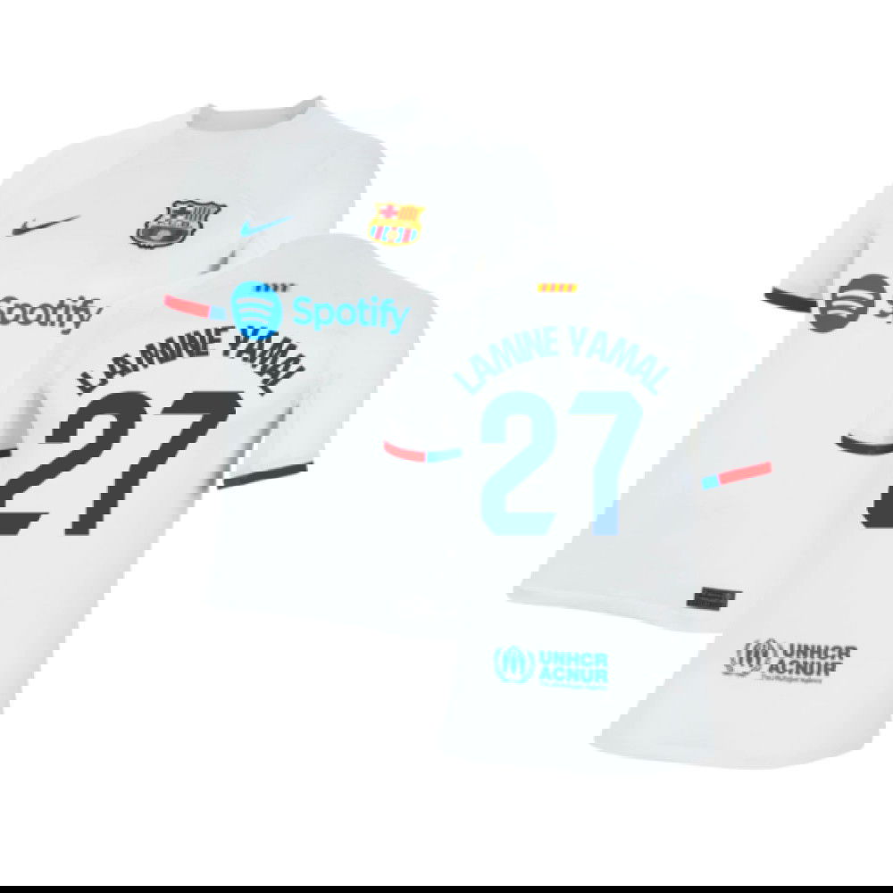 2023-2024 Barcelona Away Shirt (Kids) (Lamine Yamal 27)