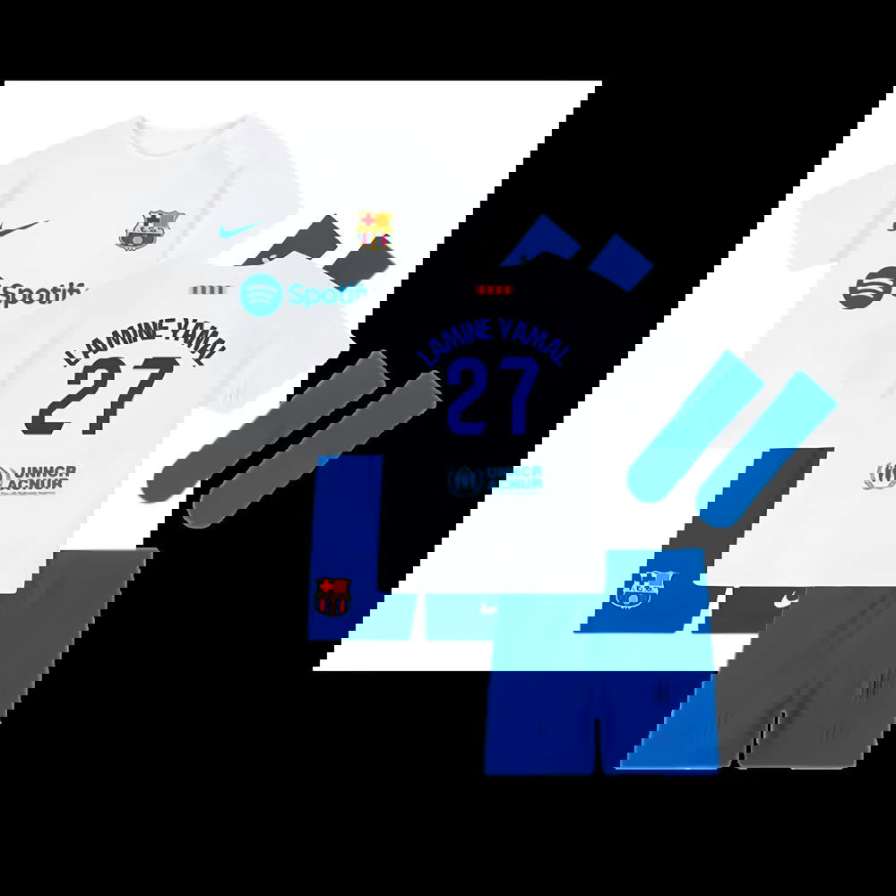 2023-2024 Barcelona Away Baby Kit (Lamine Yamal 27)