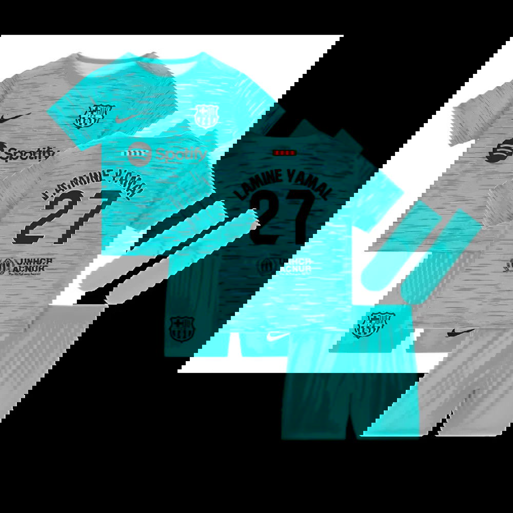 2023-2024 Barcelona Infants Baby Third Kit (Lamine Yamal 27)