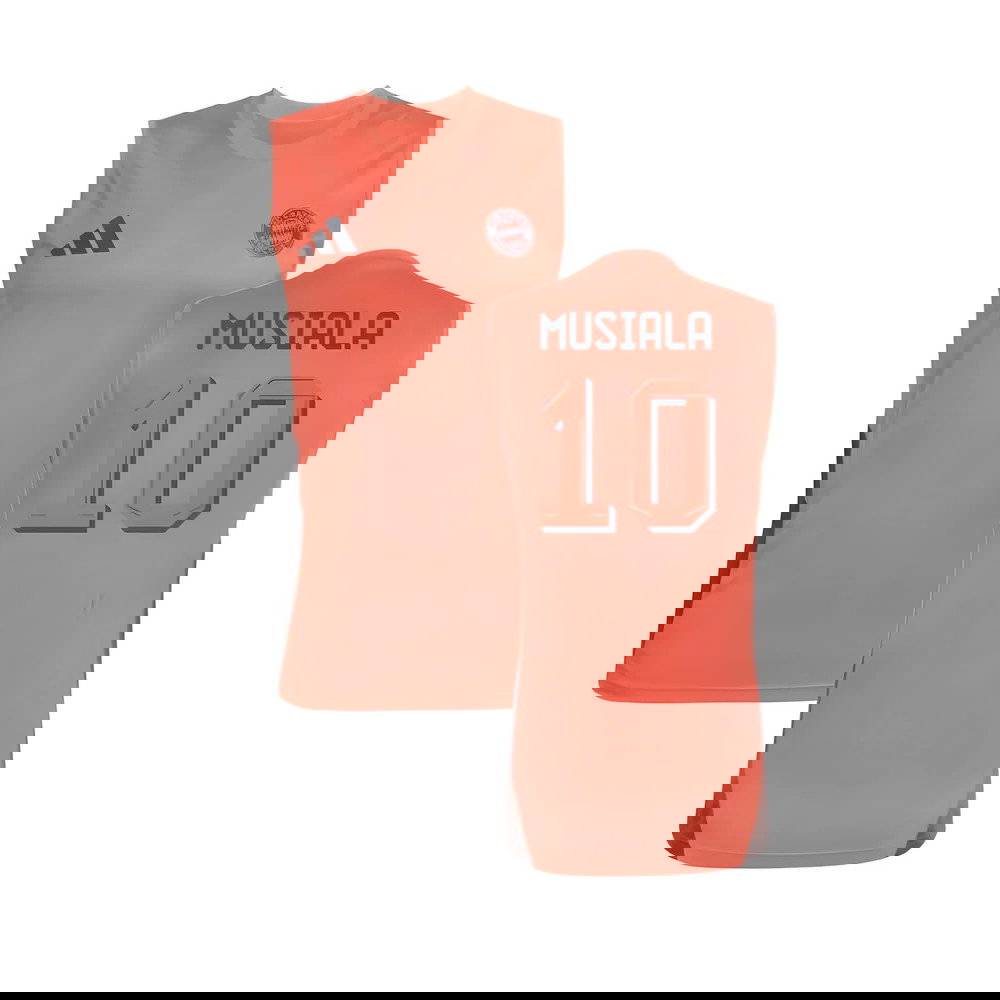 2025-2026 Bayern Munich Sleeveless Jersey (Easy Coral) (Musiala 10)
