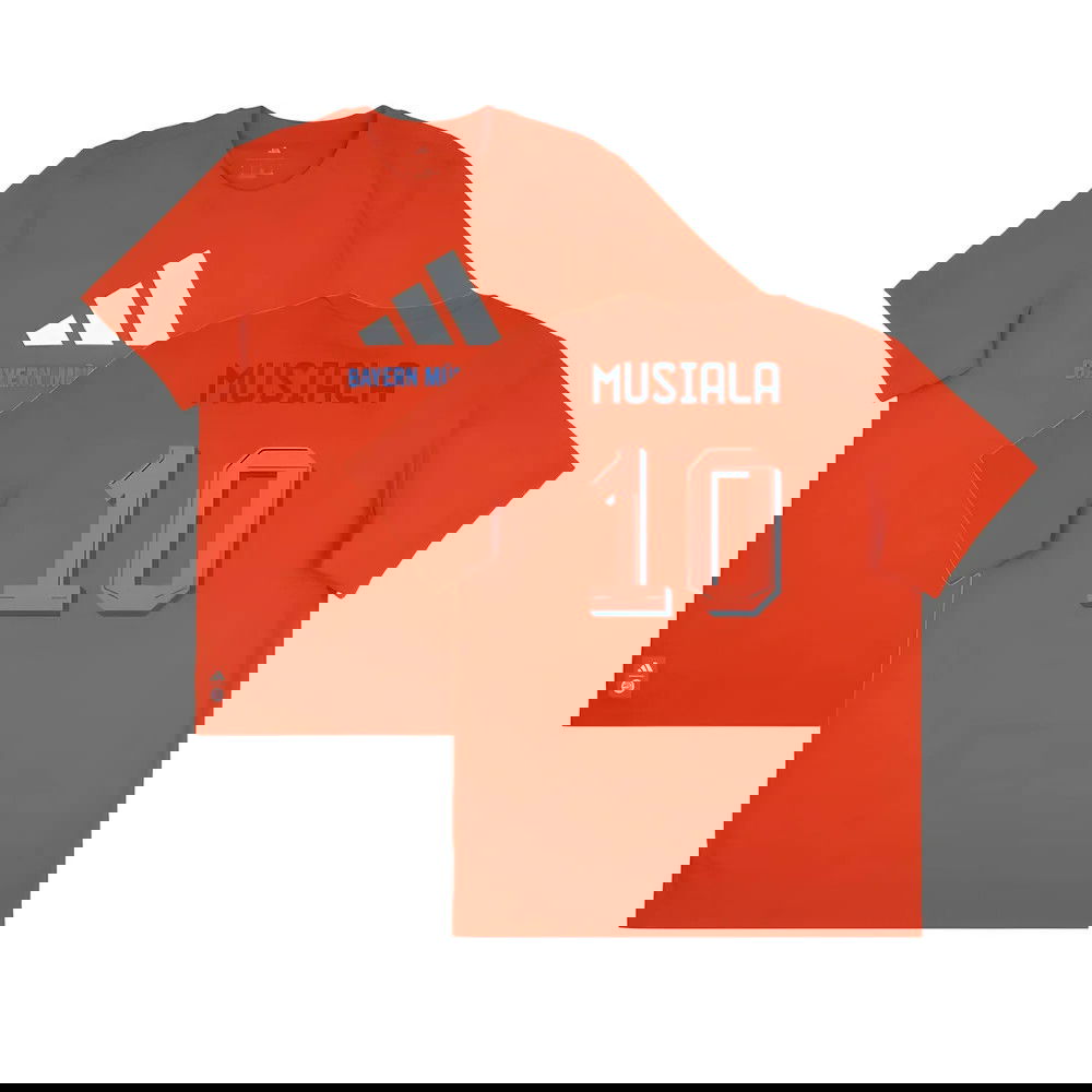 2025-2026 Bayern Munich Seasonal Graphic Tee (Red) (Musiala 10)